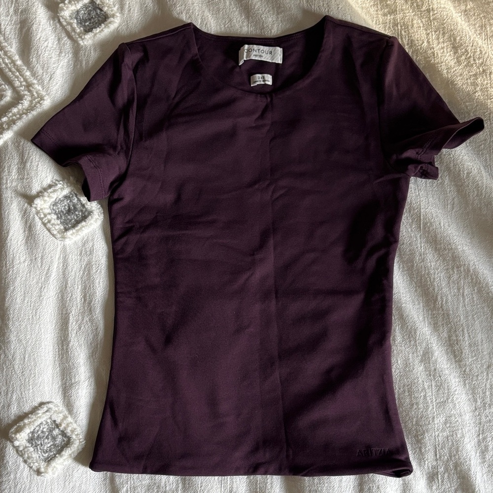 Aritzia Rich Plum Short Sleeve Tee